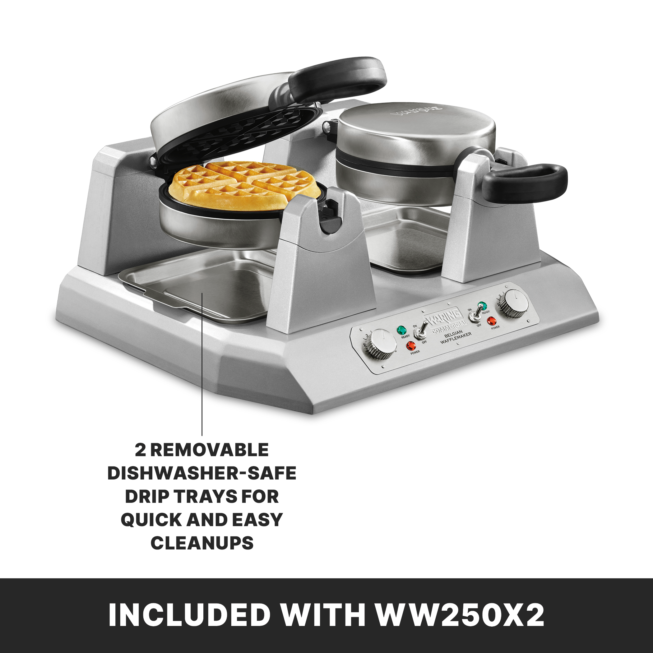 Side-by-Side Single Belgian Waffle Maker